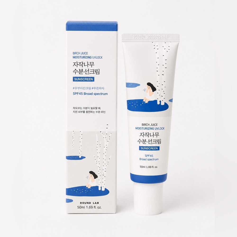 Birch Juice Moisturizing UV Lock SPF45 Sunscreen - White & Blue